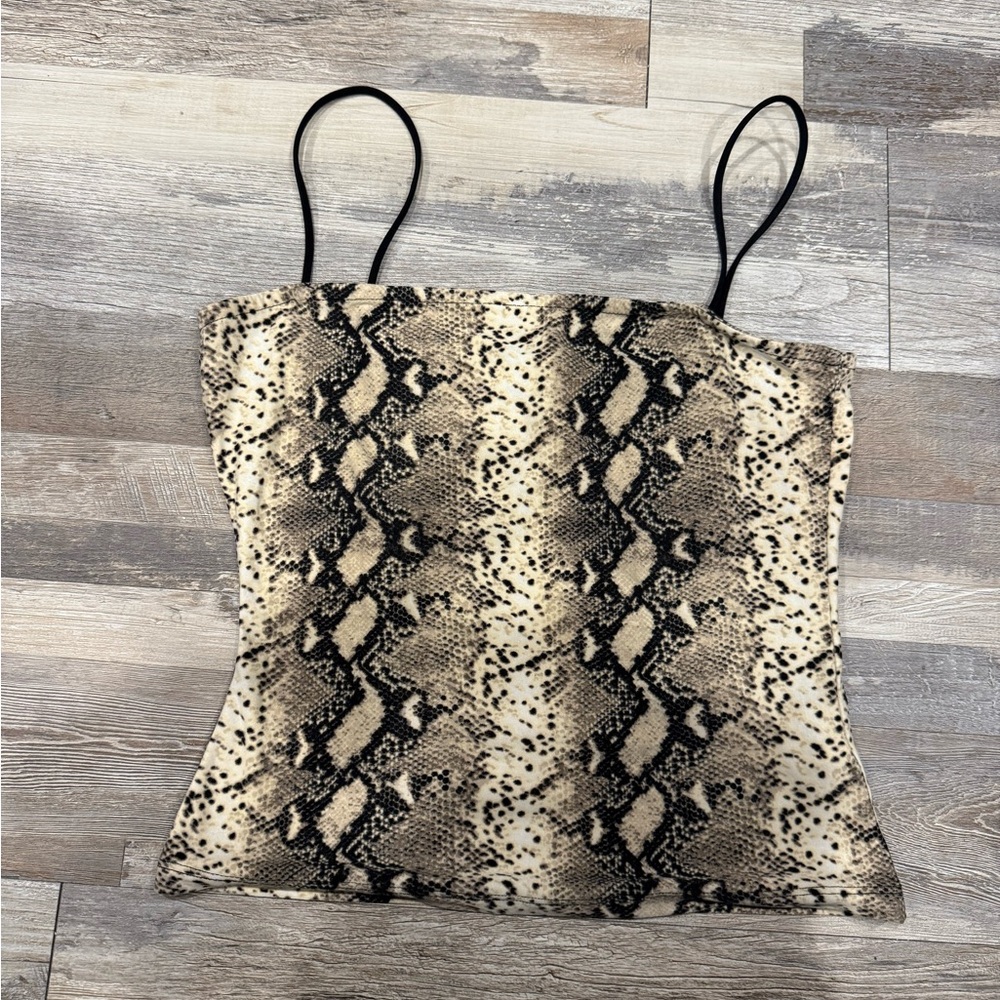 Snake print tank top